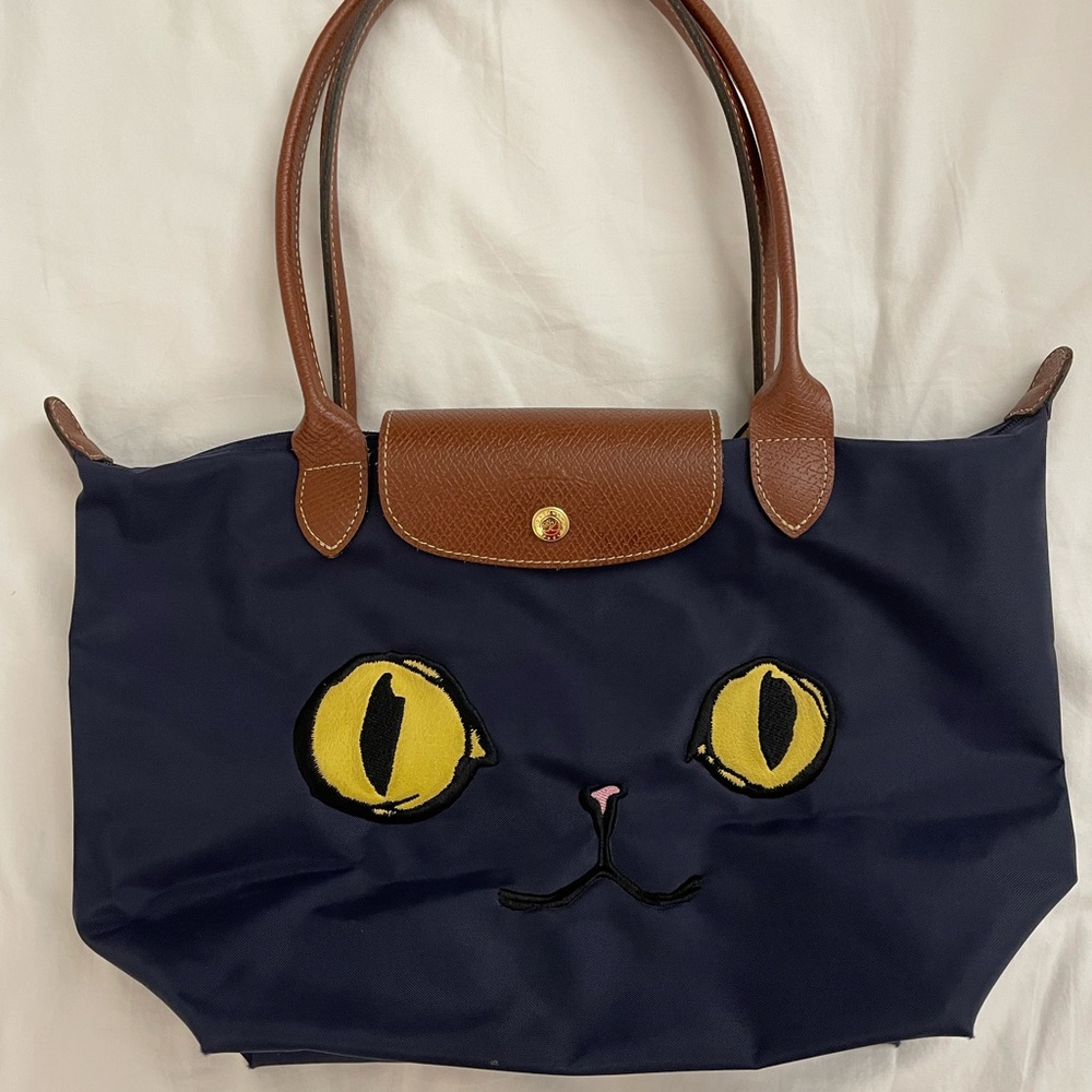 LONGCHAMP Tote Bag Cat Face Limited Edition